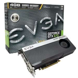 EVGA GeForce GTX670 SuperClocked 4096MB GDDR5, 2x Dual 