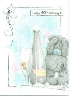 ME TO YOU HAPPY 50TH BIRTHDAY  TATTY TEDDY BEAR BIRTHDAY CARD NEW 