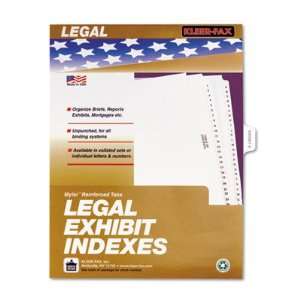  KLEER FAX 80000 Series Legal Index Dividers KLF81005 
