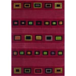 New West Portal Red Contemporary Rug Size 78 x 1010 Rectangle 