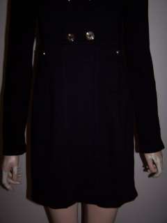 JUICY COUTURE soft mod cotton fleece jacket coat black  