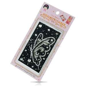   CLEAR BUTTERFLY RHINESTONE CRYSTAL PHONE BLING STICKER Electronics