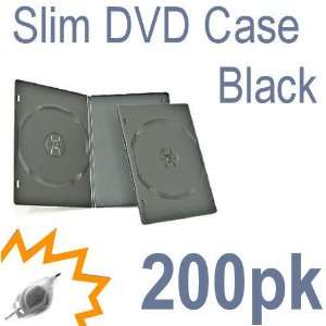  Slim single DVD / CD Album Case black 7mm with overwrap 