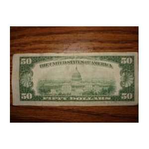 1934 $50 Bill    Federal Reserve Note    Chicago Federal Reserve Bank 