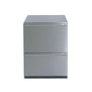 Summit Commercial SS Built In 2 Drawer Refrigerator w/ Custom Panel 