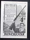 1931 WINCHESTER 22 Long Rifle Cartridge Single Shot Rifle magazine Ad 