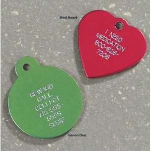  Colored Metal Nametag 1 1/4 Heart Color: Stainless Steel 