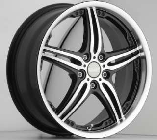 17 inch Emr 750 gloss black machined wheels rim 5x100  