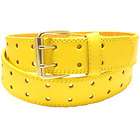 hole punch leather belt Yellow sz Medium 32 34