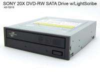 SONY 20x DVD+/ RW Dual Layer SATA Drive w/LightScribe  