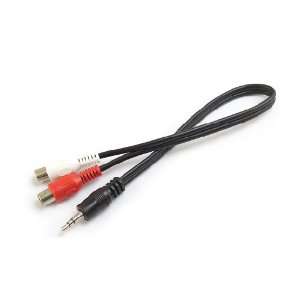   5mm Male Audio Stereo Jack to 2 RCA F Cable Adapter: Electronics