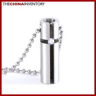 STAINLESS STEEL CROSS TUBE PENDANT NECKLACE P0604  