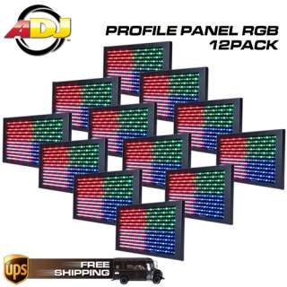 AMERICAN DJ PROFILE PANEL RGB LED LIGHT PANEL 12 PACK UPLIGHT 