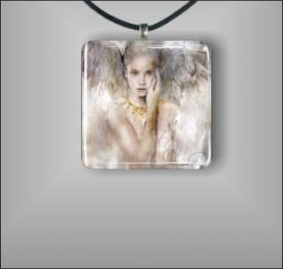 ANGEL LARGE WINGS GLASS LARGE PENDANT 1,3/8  