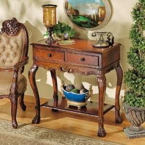   Antique Replica Hand carved Solid Hardwood Console Foyer Table: Home