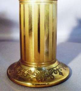 VINTAGE RONSON TABLE LIGHTER BRASS COLUMN MADE IN THE U.S.A. ART METAL 