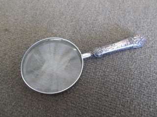 Magnifying Glass Antique with Silver Hallmarks on Handle  