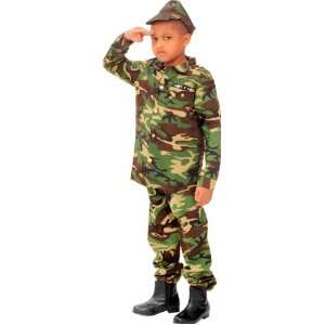  Childs Boys Army Costume (Size:Small 6 8): Toys & Games