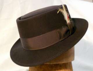 Dark Brown Vintage Broner Roberto Collection Fedora Hat  
