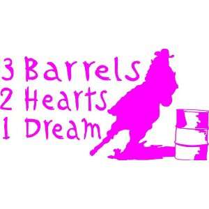  COWGIRL BARREL RACING LARGE DECAL HOT PINK 1919XL 