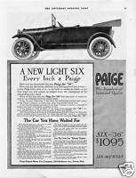 1915 VINTAGE AD   PAIGE MOTOR CAR COMPANY 6 15  