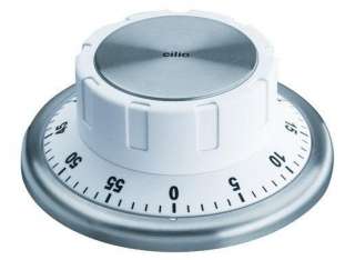 Cilio Stainless Steel with White Dial Magnetic Kitchen Timer  