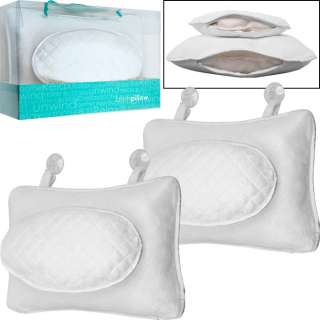 Set of 2 Micro Terry Bath Pillows with Removable Covers 886511009394 