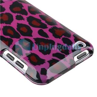 Zebra+Pink Leopard Case Skin For iPod touch 4 4G 4th  