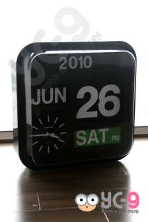   large calendar auto flip wall desk clock black 43 cm very good quality