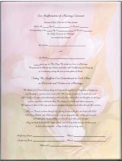JEWISH MARRIAGE REAFFIRM Certificate Pink Tulips Blank  