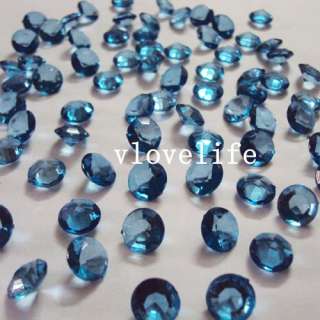 1000 4ct 10mm Teal Blue Wedding Diamond Table Confetti  