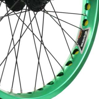 Bmx Bike Wheels/wheelset (Narrow Rims) Green  