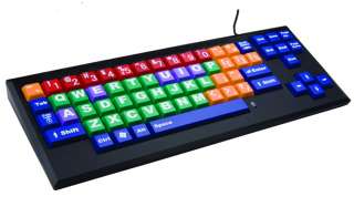 MyBoard Color Coded Keyboard with Big Keys & Uppercase Large Print 