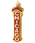   for Christopher Radko Christmas Ornament, 6.75 Chicago Up in Lights
