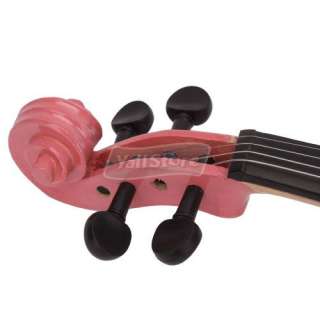 Pink Acoustic Violin + Case + Bow + Rosin  