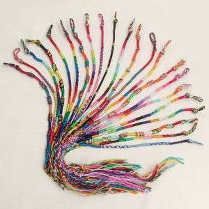 Wholesale   100 Rainbow Macrame Friendship Bracelets  
