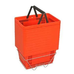  Plastic Shopping Basket Set of 12 with Stand   Standard 