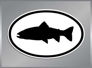 BROOK TROUT Silhouette Euro vinyl decal Fish Sticker  