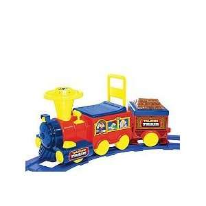   : 6V Talking Train with Track Battery operated Ride On: Toys & Games