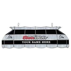  COORS LIGHT PERSONALIZED STAINED GLASS POOL TABLE LIGHT 