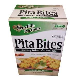 Sensible Portions Pita Bites Naturally Bakes Pita Crackers Garlic and 