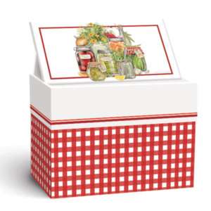 Lang Perfectly Pickled Easel Recipe Card Box Canning  