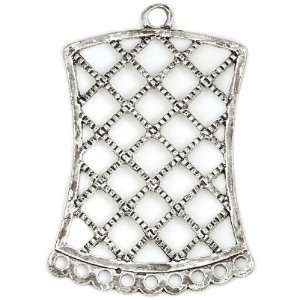   House Metal Pendant Rect. Grill W/Loop Antiqued Silver Electronics