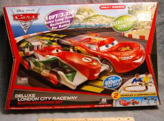   Cars 2 London City Raceway Slot Car Racing Set by Mattel___New