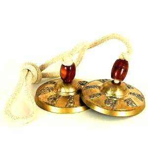  Brass Hand Cymbals (Manjira): Musical Instruments