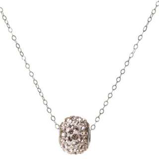 Sterling Silver Crystal Spinner Pendant   Champaign product details 