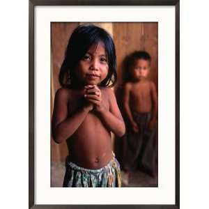  Portrait of Young Girl with Little Boy Behind, Bavel, Cambodia 