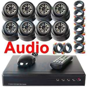  8 Surveillance Audio Dome Cameras H.264 Security 500GB HDD 