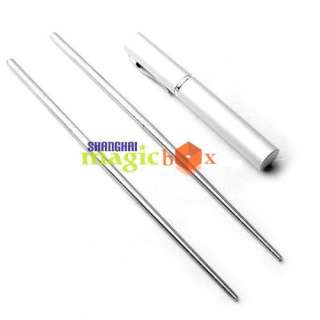 Stainless Steel Foldable Chopsticks Portable Pen Holder  