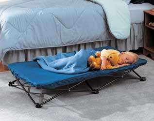 Regalo My Cot Portable Bed (Royal Blue), carrying case, cot cover, and 